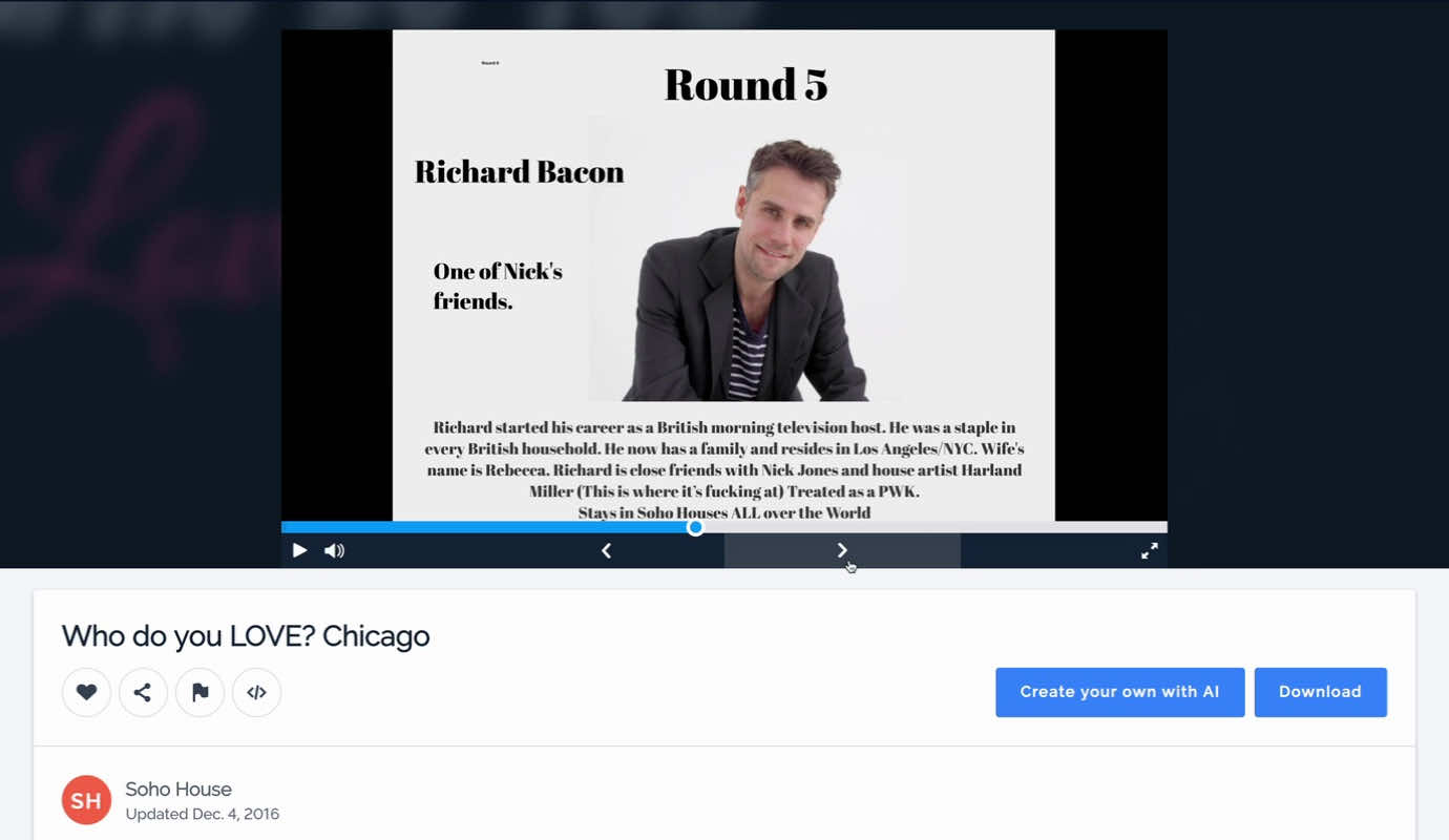 Richard Bacon Slide